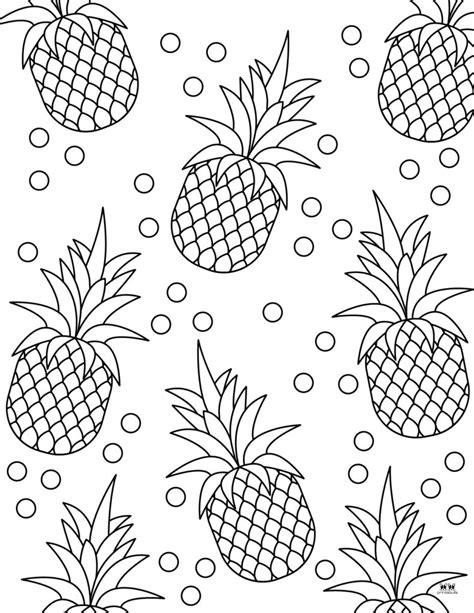 Printable Pineapple Coloring Pages Ryiadhaisha