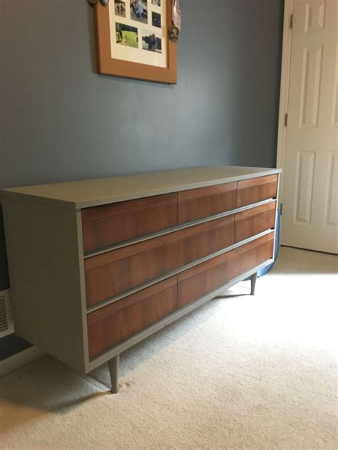 Mid Century Modern Dresser Refinished W Coats Of Annie Sloan Chalk