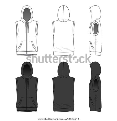 Blank Clothing Templates Vector Illustration Sleeveless Stock Vector ...