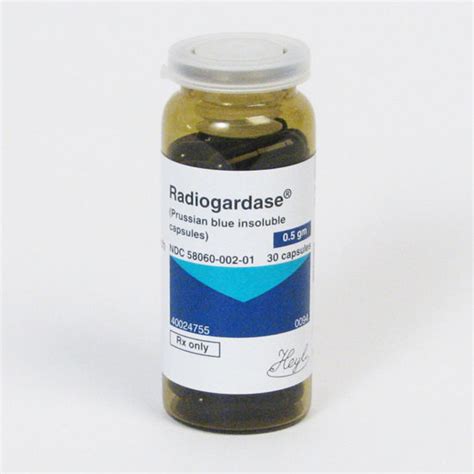 Radiogardase® Prussian Blue 05gram 30 Capsulesbottle Mcguff