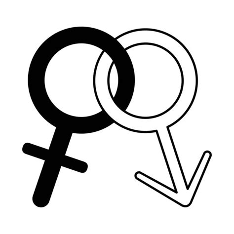 Male Female Gender Sign Wedding Glyph Icon Gender Mark Wedding Stock