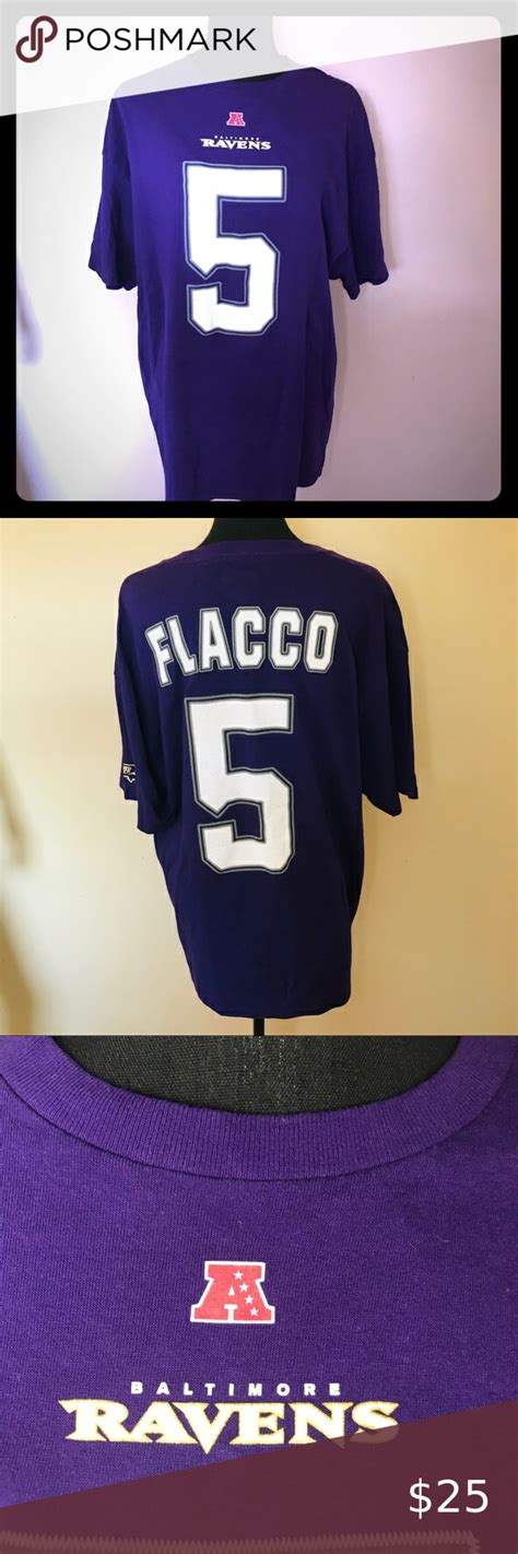 Baltimore Ravens Joe Flacco 5 Jersey TShirt XLG