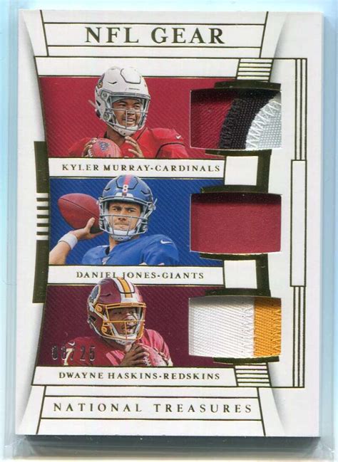 National Treasures Haskins Daniel Jones Kyler Murray Rc Triple