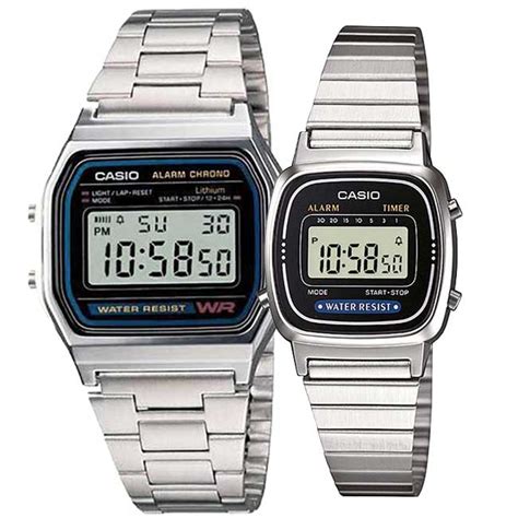 Relojes Casio Pareja Vintage Plateado A W La A Unestilo