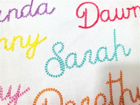 Quick Light Stitch Chain Font Machine Embroidery Designs In Etsy