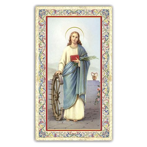 Holy Card Saint Catherine Of Alexandria Prayer Ita 10x5 Cm Online