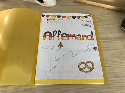 Page De Garde Allemand Dessin De Couverture Cahiers De Maths