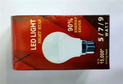 Rectangular Custom Printed LED Bulb Packaging Duplex Box At Rs 0 70