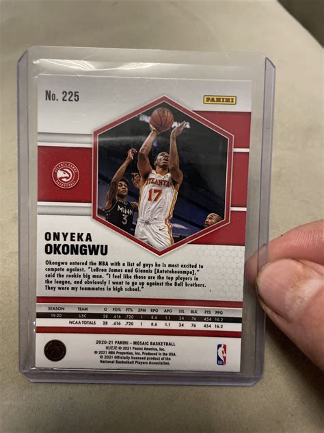 Onyeka Okongwu Rc Panini Mosaic Basketball Rookie Card Ebay