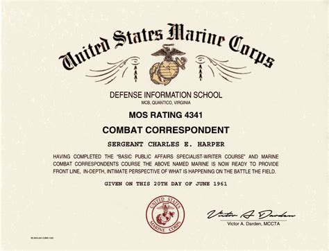 USMC MOS 4341 Combat Correspondent