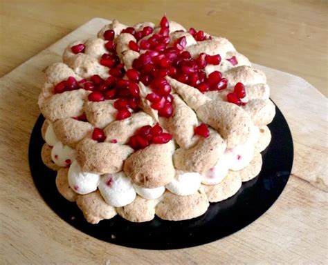 Pistachio Dacquoise With Raspberry And Pomegranate Bakingqueen74