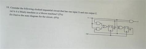 Solved 18 Consider The Following Clocked Sequential Circuit