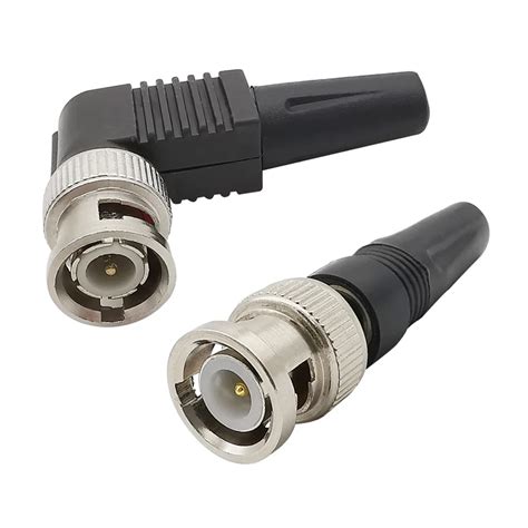 Bnc Male Straight Connector For Twist On Coaxial Cable Solderless Plug