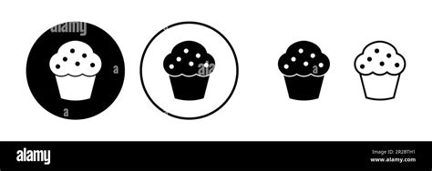 Cup Cake Icon Vector Cake Icon Bakery Muffin Stock Vector Image