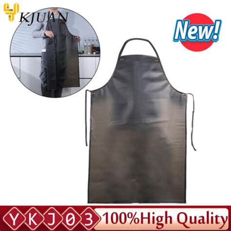 Pvc Heavy Duty Rubber Apron Oil Resistant Men Kitchen Work Bib Aprons