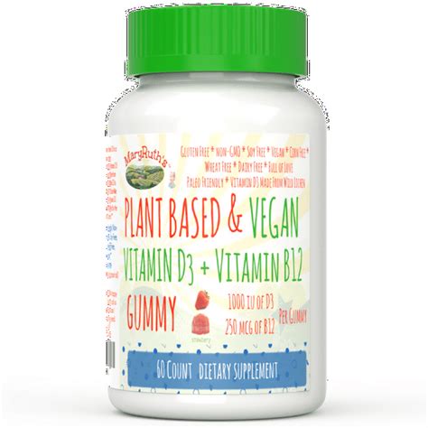 Vegan Vitamin D3 Gummy Plant Based By Maryruth From Organic Wild