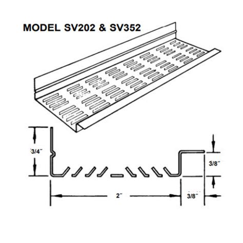 Air Vent Continuous Soffit Vent 8 Foot Pieces