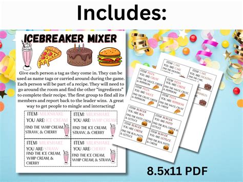 Ice Breaker Group Game Printable Youth Group Classroom Mixer for Teens ...