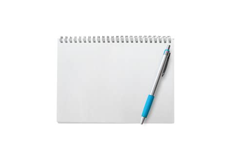 Notebook Blank With Pen Isolated Png