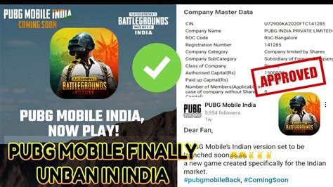 Pubg Mobile Finally Unban In India Pubg Mobile India Version Coming