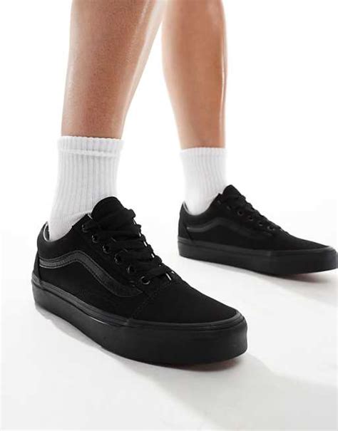 Vans Old Skool Trainers In Triple Black Asos