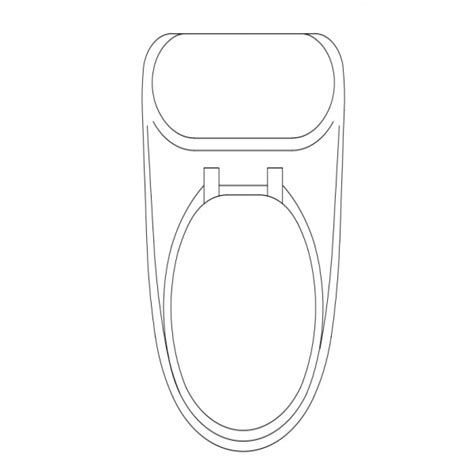 Toilet Top View Drawing