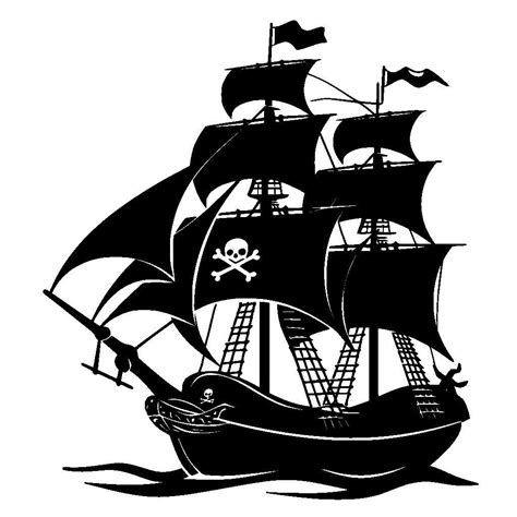 Free Pirate Ships Svg Vector File For Laser Cutting K Laser Cutter