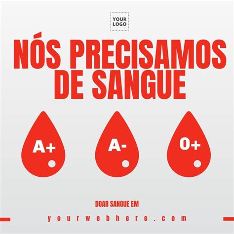 Modelos de cartazes para campanhas de doação de sangue