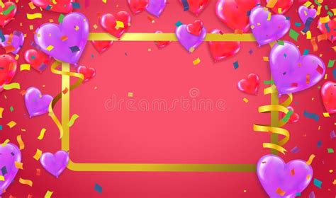 Color Flying Balloons Isolated On Background With Purple Balloons