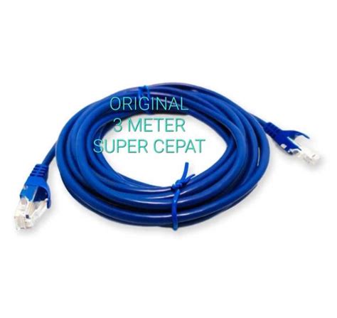 Jual KABEL LAN RJ45 3 METER CAT 6 UTP INTERNET LAPTOP WIFI JARINGAN