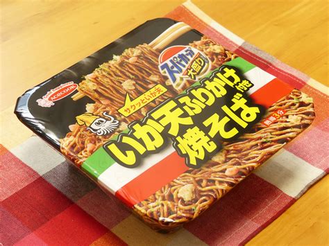 エースコック『スーパーカップ大盛り いか天ふりかけ焼そば』食べてみた感想 もぐpen