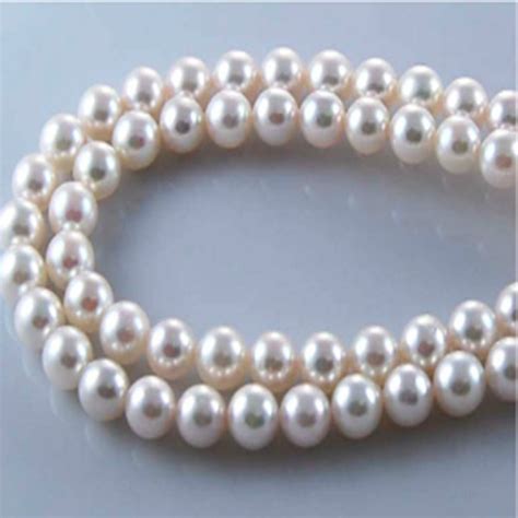 16 Inches AAA 8 5 9mm Round White Genuine Loose Akoya Pearls Strand