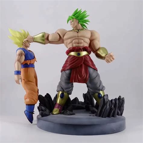 Anime Dragon Ball Super Saiyan Broli Vs Son Goku Scenes Gk Statue Pvc