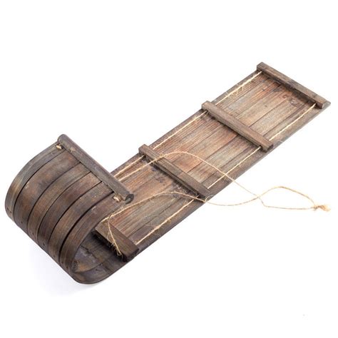 17 Rustic Old Fashioned Wood Toboggan Sled Table Decor Christmas