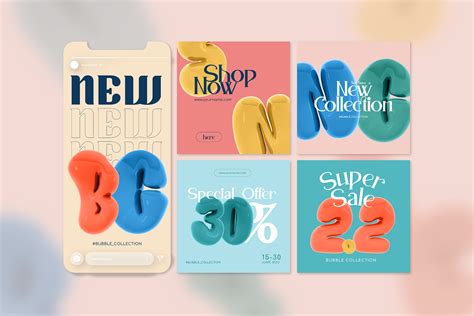 Bubble Typography Elements On Behance