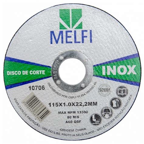 Kit Discos De Corte Inox X Mm Melfi Shopee Brasil