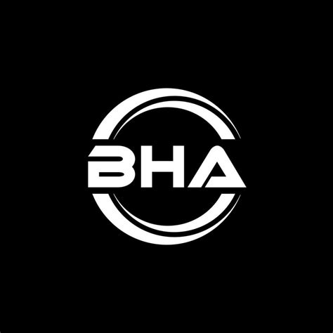 BHA letter logo design in illustration. Vector logo, calligraphy ...