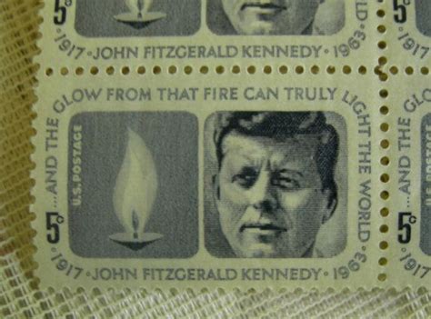 Plate Block Postage Stamps John F Kennedy 1917 To 1963 Etsy Stamp