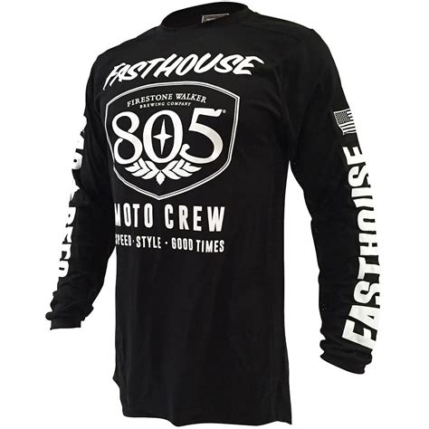 Fasthouse 805 Shield Black Jersey Dirtbikes Motocross Gear Long