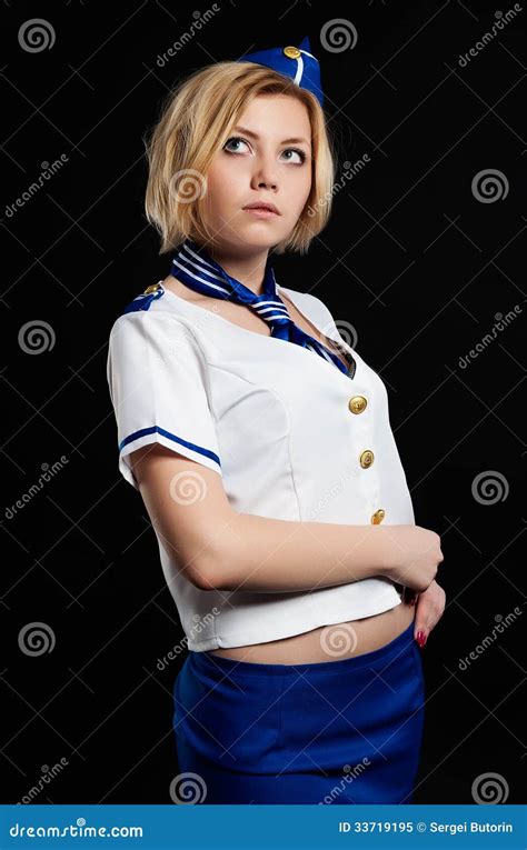 Young Beautiful Air Hostess Royalty Free Stock Photo Image 33719195