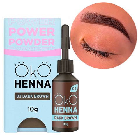 Henna Pudrowa Do Brwi Oko Dark Brown Ciemny Br Zowy G