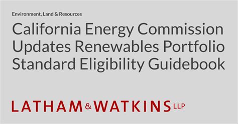 California Energy Commission Updates Renewables Portfolio Standard