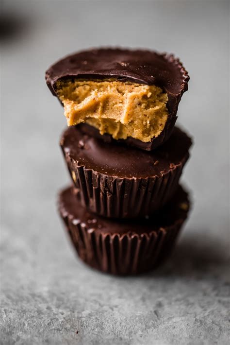 Homemade Healthy Peanut Butter Cups Low Carb Vegan Gluten Free Ambitious Kitchen