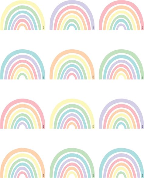 Teacher Created Resources Pastel Pop Rainbows Mini Accents Teacher