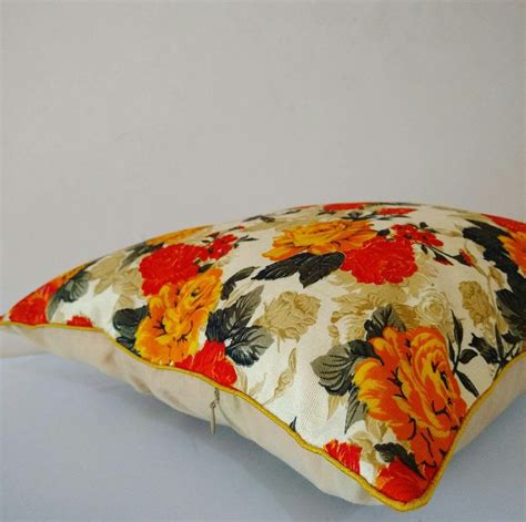 Yellow And Orange Pillows Floral Pillow Yellow Pillow Cover Etsy 日本