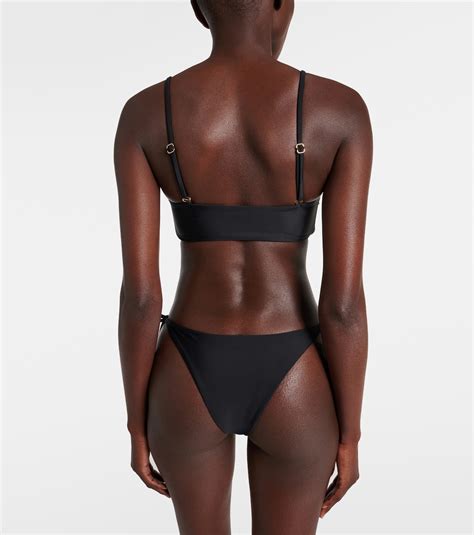 Calla Ruched Bikini Top In Black Jade Swim Mytheresa