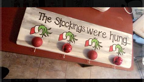 Grinch Stocking Hanger Handmade Handpa On Mercari Christmas