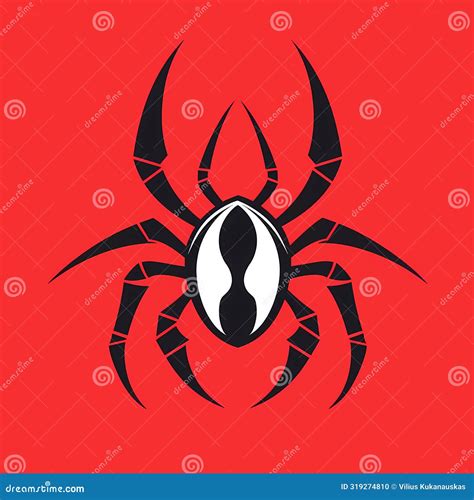 Abstract Spider-Scorpion Hybrid Logo with Sharp Edges Stock