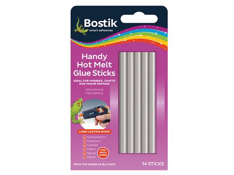 Bostik HGSAP Handy Hot Melt Glue Sticks Pack 14 Fixings Store