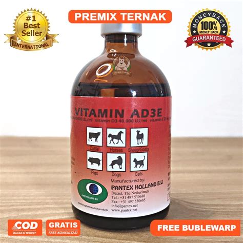 Jual PANTEX VITAMIN AD3E 100 Ml Inj Vitamin AD3E Holland Pantex